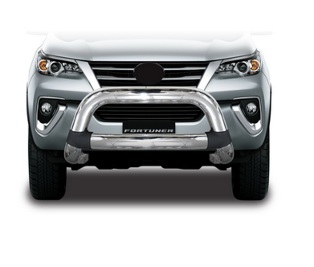 Fortuner 2016 + 4 Inch Nudge Bar - Chrome