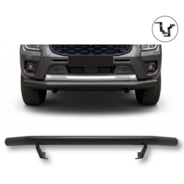 Suitable to Fit Ranger T9 2023 + Next Gen  Front Styling Bar Single Tube Black 