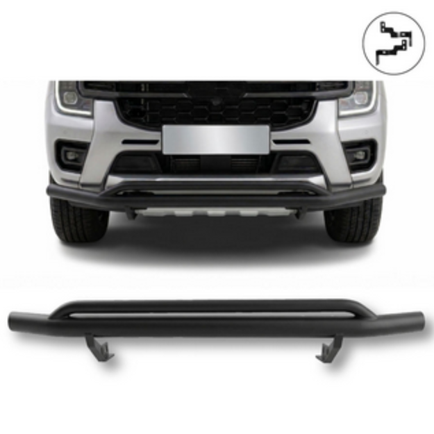 Suitable to Fit Ranger T9 2023 + Next Gen  Front Styling Bar DoubleTube Black