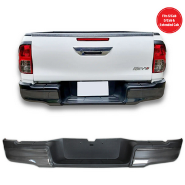 Hilux 2016-2025 Steel Rear Bumper Grey No PDC