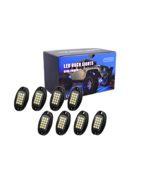 LED ROCK LIGHTS With 8 Key (8 LED)