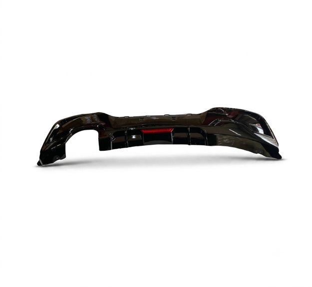 BM F20 Rear Diffuser w LED MP STYLE Single Outlet (Gloss Black)