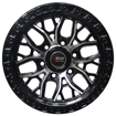 15 Inch - Weaver- 6x139 - Black Machine Face