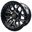 15 Inch - Weaver- 6x139 - Black Machine Face