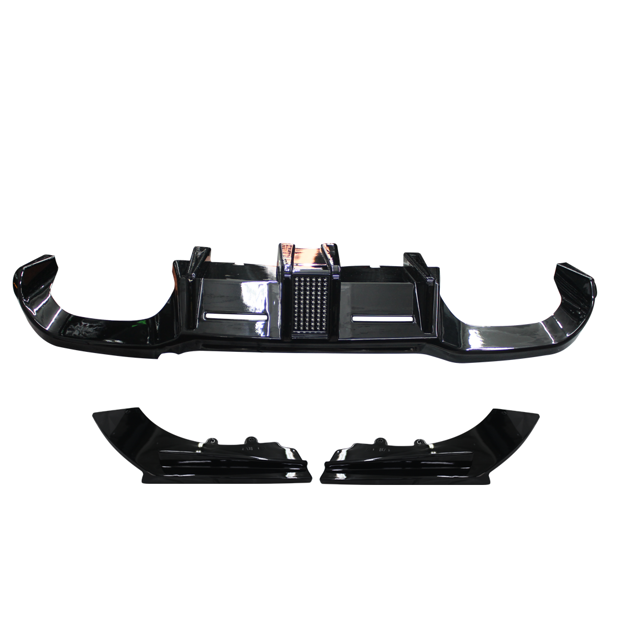 BM F87 M2 Rear Diffuser w LED A Style (3PC)