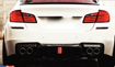 BM F10 M5 Style Rear Diffuser w LED (Gloss Black)